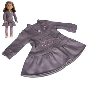 VTG American Girl Licorice Play Outfit TUNIC DRESS Purple Embroidered Doll Top